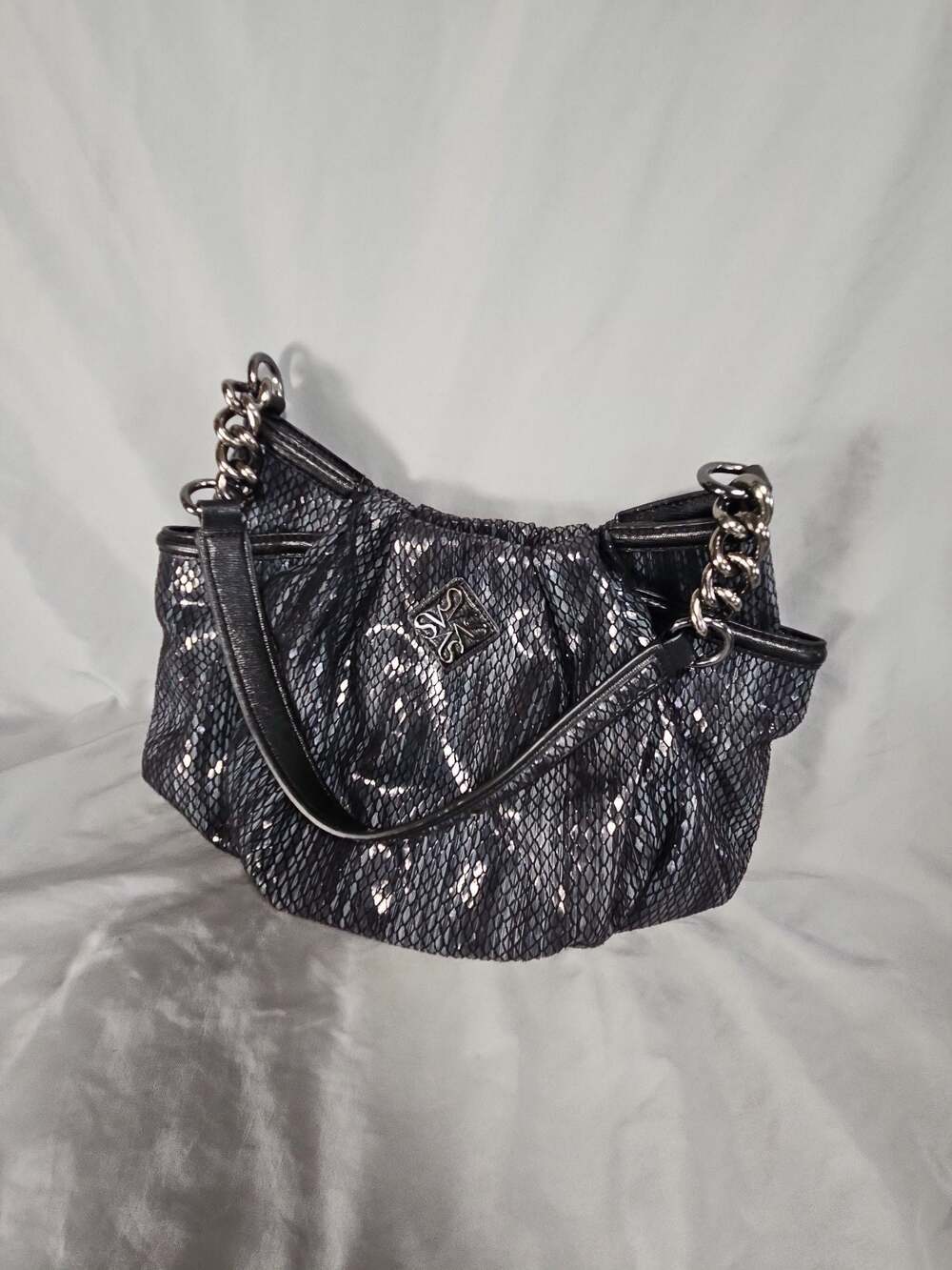 Simply Vera Vera Wang Hobo Shoulder Bag, Chain Detail and Snakeskin Pattern